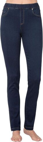 PajamaJeans سروال نسائي ضيق صغير قابل للتمدد وناعم عالي الخصر، جينز أزرق كليرووتر in Kuwait