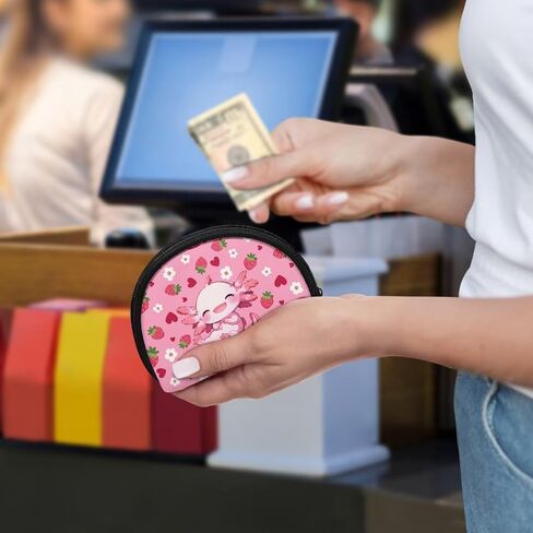 Small Shell Coin Purse for Men Women, Boho Floral Blossom Highland Cow Zipper Toiletry Bag Organizer Handbags in Saudi Arabia