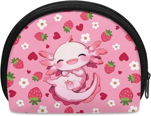 Small Shell Coin Purse for Men Women, Boho Floral Blossom Highland Cow Zipper Toiletry Bag Organizer Handbags in Saudi Arabia