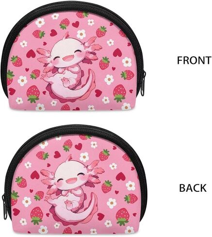 Small Shell Coin Purse for Men Women, Boho Floral Blossom Highland Cow Zipper Toiletry Bag Organizer Handbags in Saudi Arabia