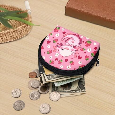 Small Shell Coin Purse for Men Women, Boho Floral Blossom Highland Cow Zipper Toiletry Bag Organizer Handbags in Saudi Arabia