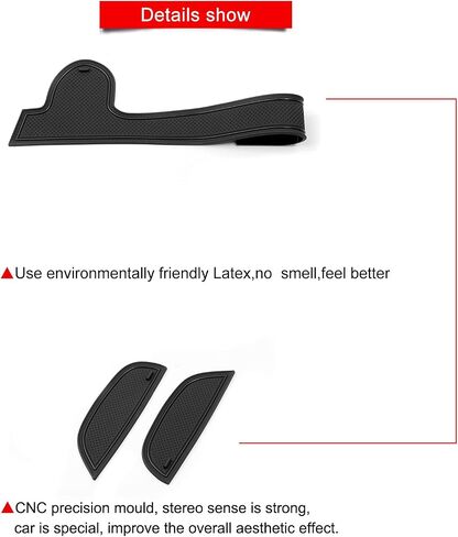 smabee 12PCS Center Console Liner for Kia K5 2025 2026 Door Slot Mats for 2025 K5 Cup Holders Inserts Anti-Dust Mats Interior Accessories (Black) in Saudi Arabia