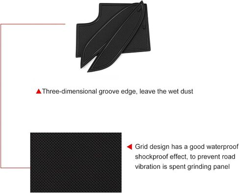 smabee 12PCS Center Console Liner for Kia K5 2025 2026 Door Slot Mats for 2025 K5 Cup Holders Inserts Anti-Dust Mats Interior Accessories (Black) in Saudi Arabia
