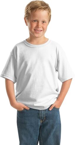 Gildan Activewear Child's Youth Heavy Cotton 100% Cotton T-Shirt, M, White in Saudi Arabia