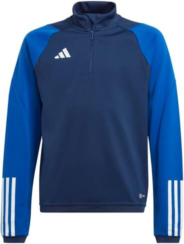 حذاء Adidas Kids Boys Tiro23 بأكمام طويلة وربع سحاب لكرة القدم ماص للرطوبة - أزرق - مقاس L in Saudi Arabia