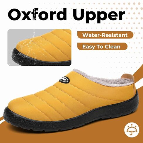 Mishansha Mens Womens Slippers Winter Warm Plush Lining Cozy House Shoes Water-Resistant Indoor Outdoor Home Slipper Non-Slip Rubber Sole in Saudi Arabia