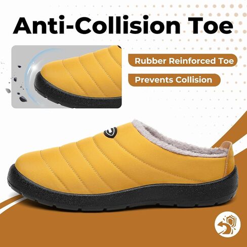 Mishansha Mens Womens Slippers Winter Warm Plush Lining Cozy House Shoes Water-Resistant Indoor Outdoor Home Slipper Non-Slip Rubber Sole in Saudi Arabia