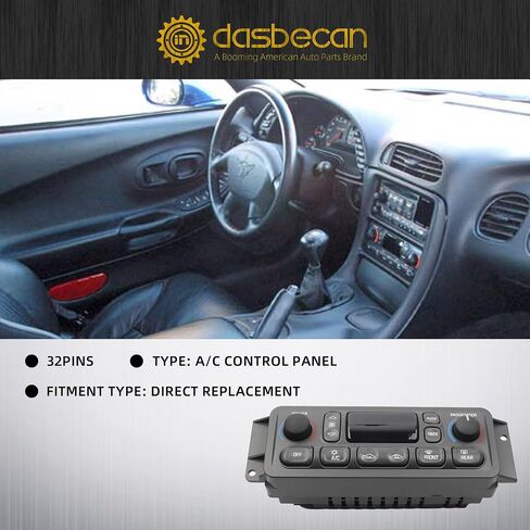 16256018 A/C Heater Climate Control Module Compatible with 1997-2004 C5 Corvette 5.7L V8 HVAC Control Replaces 09352181 16254311 1626603 in Saudi Arabia
