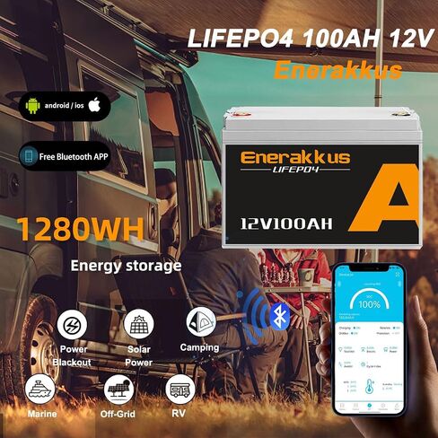 12V 100AH LiFePO4 Battery Bluetooth, Group 31 Lithium Batteries, 15000+ Deep Cycles Battery, Built-in 100A BMS Lithium Battery 12 volt for Trolling Motor, RV, Solar Systerm, Marine, Camping in Saudi Arabia