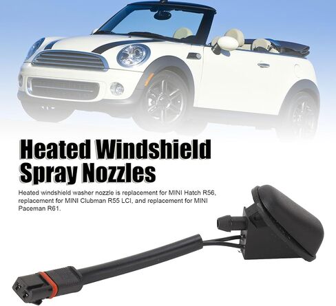 Heated Wiper Nozzle 61662755722 2755722 Heavy Duty and Wiper Spray Nozzles Jets Replacement for MINI Hatch R56 in Saudi Arabia