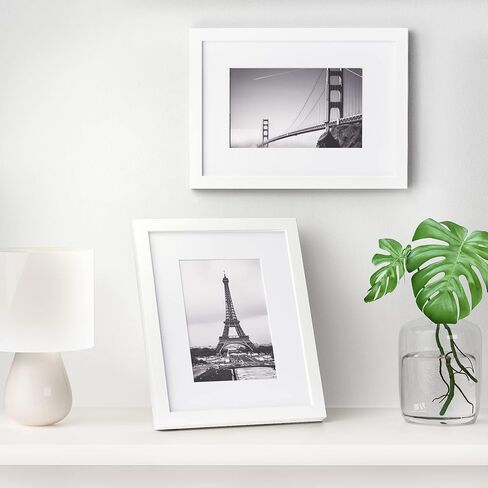 eletecpro 12x12 Picture Frame Made of Solid Wood with Real Glass Cover, Wooden Photo Frame Display Picture 8x8 with Mat or 12x12 Without Mat for Wall and Tabletop Display, Black in Kuwait