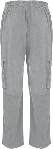 سروال قصير للرجال فضفاض غير رسمي واسع الساق Sweatpants مع جيوب متعددة مرونة الخصر فضفاضة تناسب الشارع الشهير السراويل in Saudi Arabia
