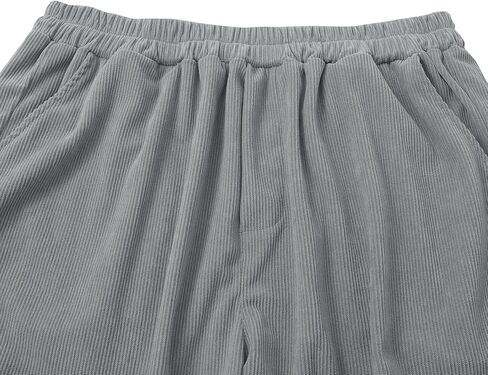 سروال قصير للرجال فضفاض غير رسمي واسع الساق Sweatpants مع جيوب متعددة مرونة الخصر فضفاضة تناسب الشارع الشهير السراويل in Saudi Arabia