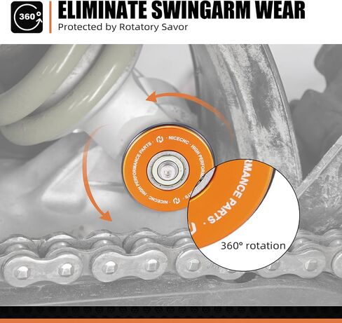 NICECNC Orange Rear Shock Mount PDS Swingarm Saver Protector Compatible with KTM 150/250/300 XCW/EXC/6 Days/TPI 2017-2022 250/350/450/500 EXC-F/XCF-W/6 Days 2017 2018 2019 2020 2021 2022 See Fitment in Saudi Arabia