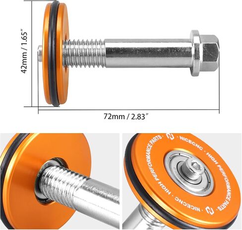 NICECNC Orange Rear Shock Mount PDS Swingarm Saver Protector Compatible with KTM 150/250/300 XCW/EXC/6 Days/TPI 2017-2022 250/350/450/500 EXC-F/XCF-W/6 Days 2017 2018 2019 2020 2021 2022 See Fitment in Saudi Arabia