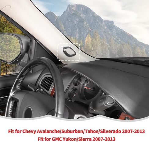 RT-TCZ غطاء مكبر صوت عمود ملحقات تزيين داخلية لسيارة Chevy Avalanche/Suburban/Tahoe 2007-2013، لسيارة GMC Yukon/Sierra 2007-2013 (ألياف الكربون السوداء) in Kuwait