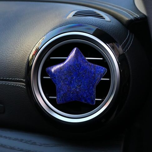 4Pcs Star Crystal Style Car Vent Clips - Auto Decoration with Natural Quartz, Cute Car Interior Decor for Women (Dark Blue) in Kuwait