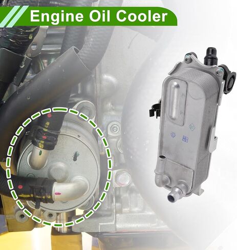 No.17217600553 Engine Oil Cooler for BMW 320i XDrive 2013-2018 Silver Tone Black Transmission Oil Cooler Trans Cooler Aluminum Alloy Plastic 1 Pc in Saudi Arabia