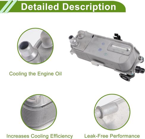 No.17217600553 Engine Oil Cooler for BMW 320i XDrive 2013-2018 Silver Tone Black Transmission Oil Cooler Trans Cooler Aluminum Alloy Plastic 1 Pc in Saudi Arabia