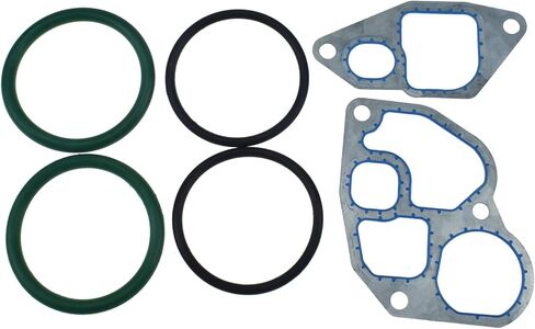 Engine Oil Cooler Gasket & Oring Kit F4TZ-6A636-A 1C3Z6A642AA 904-225 For 1994.5-2003 for Ford F250 F350 F450 F550 E250 E350 E450 V8 7.3L Powerstroke in Saudi Arabia