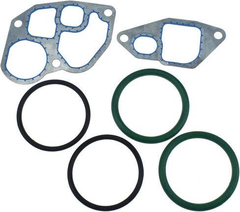 Engine Oil Cooler Gasket & Oring Kit F4TZ-6A636-A 1C3Z6A642AA 904-225 For 1994.5-2003 for Ford F250 F350 F450 F550 E250 E350 E450 V8 7.3L Powerstroke in Saudi Arabia