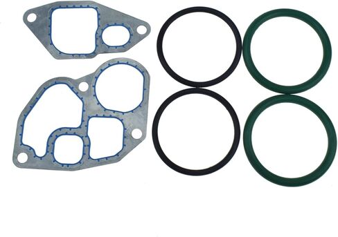 Engine Oil Cooler Gasket & Oring Kit F4TZ-6A636-A 1C3Z6A642AA 904-225 For 1994.5-2003 for Ford F250 F350 F450 F550 E250 E350 E450 V8 7.3L Powerstroke in Saudi Arabia