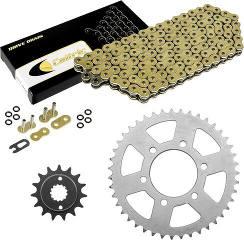 Caltric Golden O-Ring Drive Chain & Sprockets Kit Compatible with Kawasaki Zx-6R Ninja Zx636 Zx-636 2005 2006 in Saudi Arabia