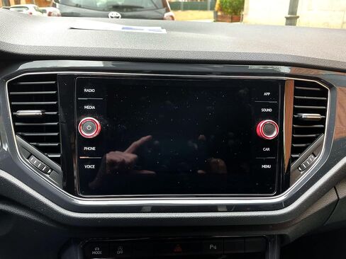 حلقة غطاء لمقبض تكييف الهواء من سبائك الألومنيوم الفضية متوافقة مع سيارة Volkswagen VW Tiguan Golf MK7 Passat B8 Atlas (مع خط فضي) in Kuwait