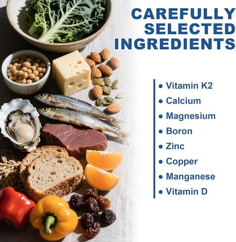 Calcium Supplement, Bone Health Complex with Vitamins D & K2, Copper, Manganese, Minerals for Healthy Bone Density & Calcium Absorption | 90ct Vegan Capsules in Saudi Arabia