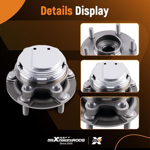 maxpeedingrods 513334 محور العجلة الأمامية ومجموعة المحمل لنيسان 370Z، إنفينيتي G35 Q50 G37 Q60 QX50 FX35 M35 Q70 QX70 2009-2020 5 عروة مع ABS in Kuwait