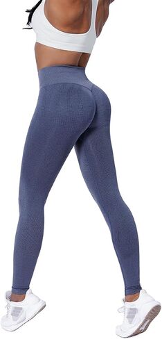 Women's Workout Leggings High Waisted Tummy Control Scrunch Butt Lifting No Front Seam Gym Leggings in Saudi Arabia