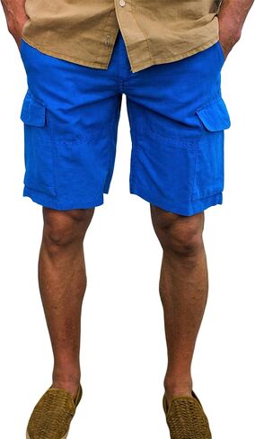 short fin Men's Linen Cargo Shorts in Saudi Arabia
