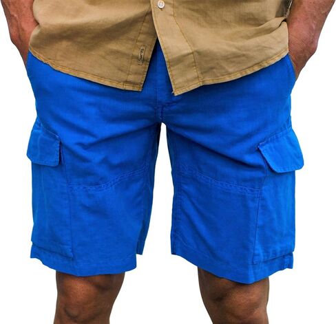 short fin Men's Linen Cargo Shorts in Saudi Arabia
