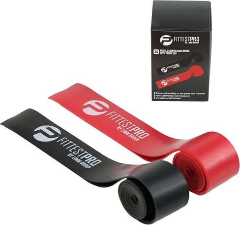 Muscle Compression Floss Bands - Tack and Flossing Bands for Mobility, Fitness, and Recovery - Best for Athletes, Therapy and Injury - Includes 2 Levels of Compression, Travel Pouch and Manual in Saudi Arabia