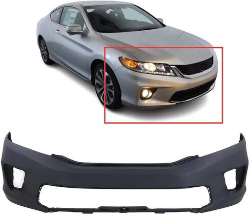 FitParts Compatible With Front Bumper Cover 2013 2014 2015 Honda Accord Coupe EX EX-L LX-S 13 14 15. New, Primed and Ready for Paint. With Fog Light Holes. W/o Parking Aid Sensor Holes. in Saudi Arabia