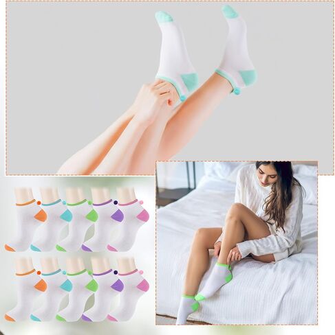 5 Pairs Women Pom Pom Socks with Balls on the Back Ankle Athletic Lowcut Cosplay Seamless Socks for Girls Women in Saudi Arabia