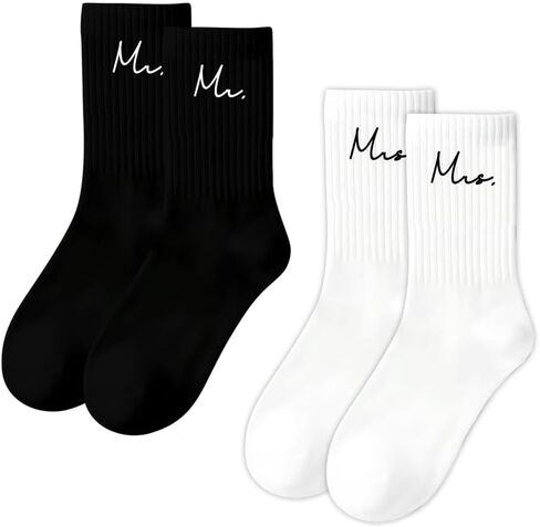HubbyWifeyGifts Wedding Gifts for Couples, Wedding Crew Socks Bride and Groom Socks, Engagement and Honeymoon Essentials in Saudi Arabia