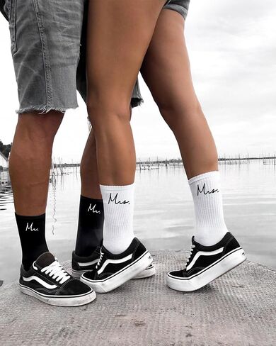 HubbyWifeyGifts Wedding Gifts for Couples, Wedding Crew Socks Bride and Groom Socks, Engagement and Honeymoon Essentials in Saudi Arabia