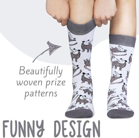 InnoBeta Possum Gifts for Possum Lovers, Possum Socks for Christmas & Birthday, One Size Crew Socks in Saudi Arabia