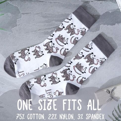InnoBeta Possum Gifts for Possum Lovers, Possum Socks for Christmas & Birthday, One Size Crew Socks in Saudi Arabia
