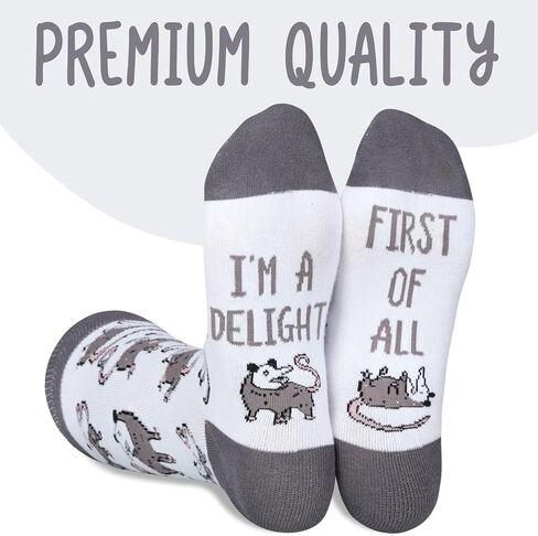 InnoBeta Possum Gifts for Possum Lovers, Possum Socks for Christmas & Birthday, One Size Crew Socks in Saudi Arabia