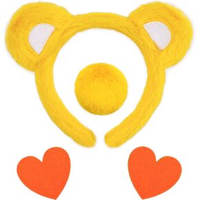 4PCS Bear Costume Bear Ears Headband Tail Heart Stickers Adult Halloween Cosplay Party Accessories in Saudi Arabia