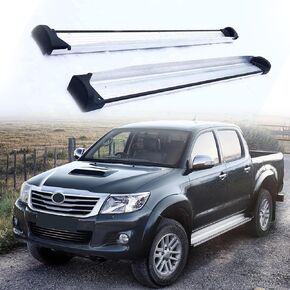 2Pcs Fixed Running Boards Side Steps Foot Protector Bar with Brackets Black Fits for Toyota Hilux Vigo 2012-2014 in Saudi Arabia
