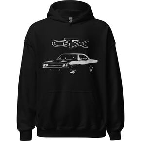 1970 GTX American Muscle Car Classic Cars Collector Auto Nostalgia Hoodie أسود in Saudi Arabia