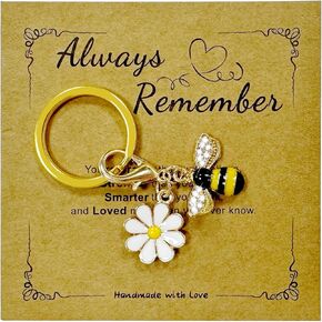 DDTKZC Keychain Sunflower Bee Bag Charms Purse,Key Chains-Car Keyrings Womens Cute,Ieather Backpack/handbag Pendant in Saudi Arabia
