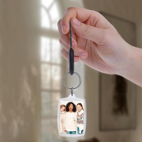 150 Pcs Photo Keychain Insert Acrylic Picture Keychains Clear Blank Keyring Photo Insert Frame Personalised Photo Key Holder, Rectangle Blank Photo Keychains Photo Display Keychain(2.2 x 1.6 Inch) in Saudi Arabia