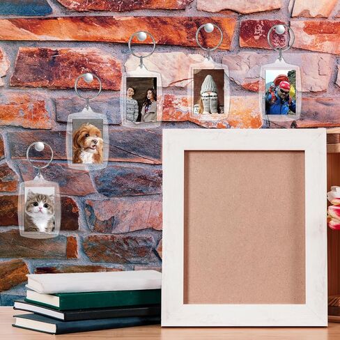 150 Pcs Photo Keychain Insert Acrylic Picture Keychains Clear Blank Keyring Photo Insert Frame Personalised Photo Key Holder, Rectangle Blank Photo Keychains Photo Display Keychain(2.2 x 1.6 Inch) in Saudi Arabia