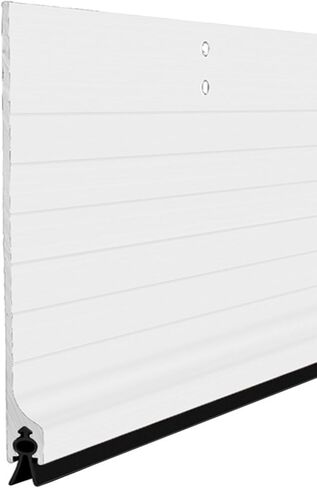 Door Metal Kick Plate Draft Stopper 32 inches Aluminum Mouse Blocker with Rubber Sweep Seal for Stop Under Doors Drafty Cover 3-7/8 inch Gap, 5-1/8"x32" Black in Kuwait