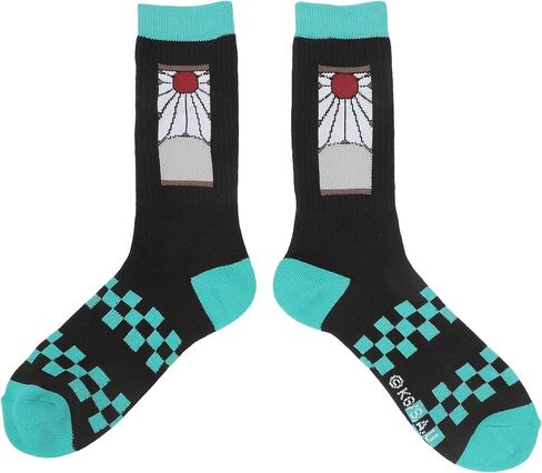 Bioworld Demon Slayer Character Patterns Men's 3-Pair Pack Athletic Crew Socks in Saudi Arabia