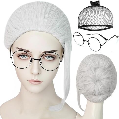 Purple Cosplay Wigs for Women Men Short Purple Wigs for Halloween Costume Party Straight Synthetic Cartoon Wig Outfit Anime Cosplay Wig for Christmas Party + Wig Cap in Kuwait